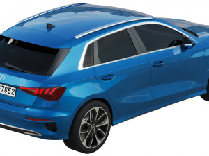 audi a3 sportback 2021 3D 모델