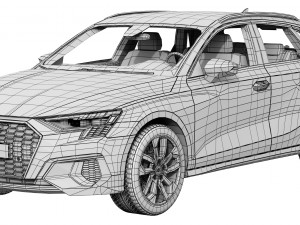 audi a3 sportback 2021 3D 모델