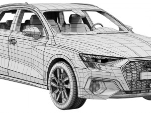 audi a3 sportback 2021 3D 모델