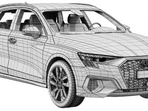 audi a3 sportback 2021 3D Model