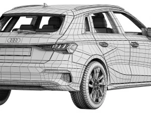 audi a3 sportback 2021 3D Model