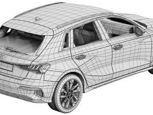 audi a3 sportback 2021 3D Model