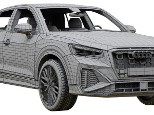 audi q2 2021 3D Model