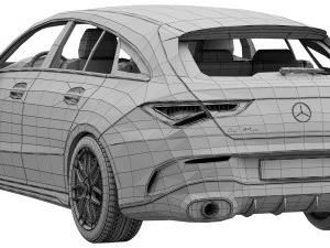 mercedes-benz amg cla 35 shooting brake 3D Model