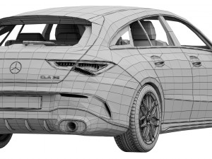 mercedes-benz amg cla 35 shooting brake 3D-Modell