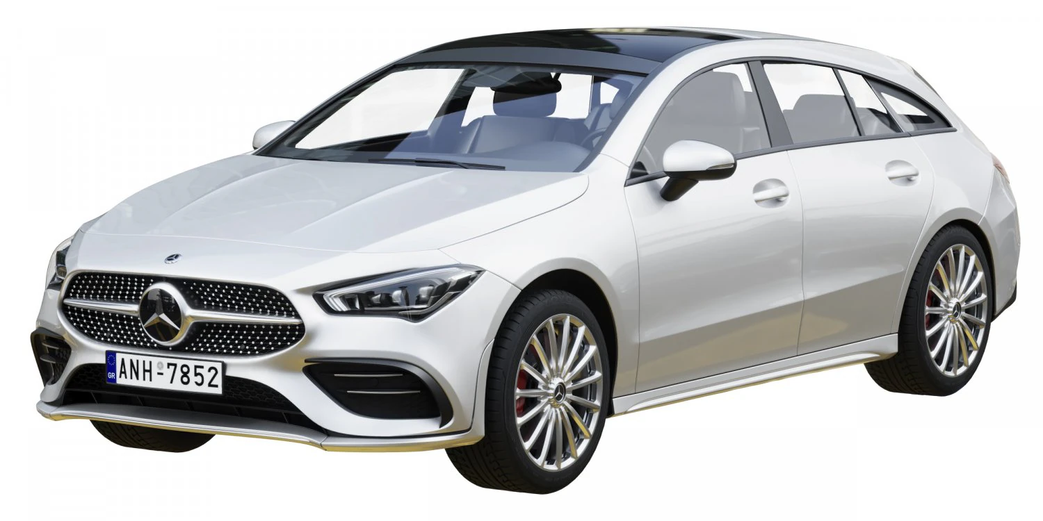 mercedes-benz cla shooting brake 3D Model .c4d .max .obj .3ds .fbx .stl .blend 