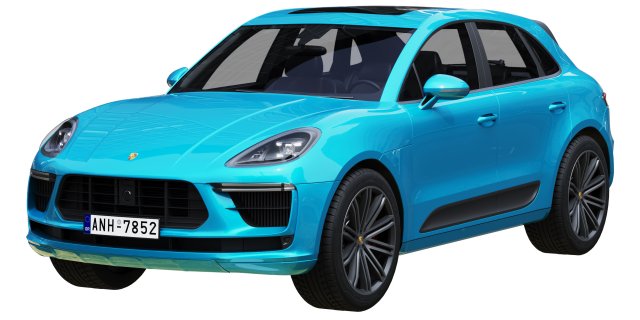 porsche macan turbo 2020 Modello 3D .c4d .max .obj .3ds .fbx .stl .blend 