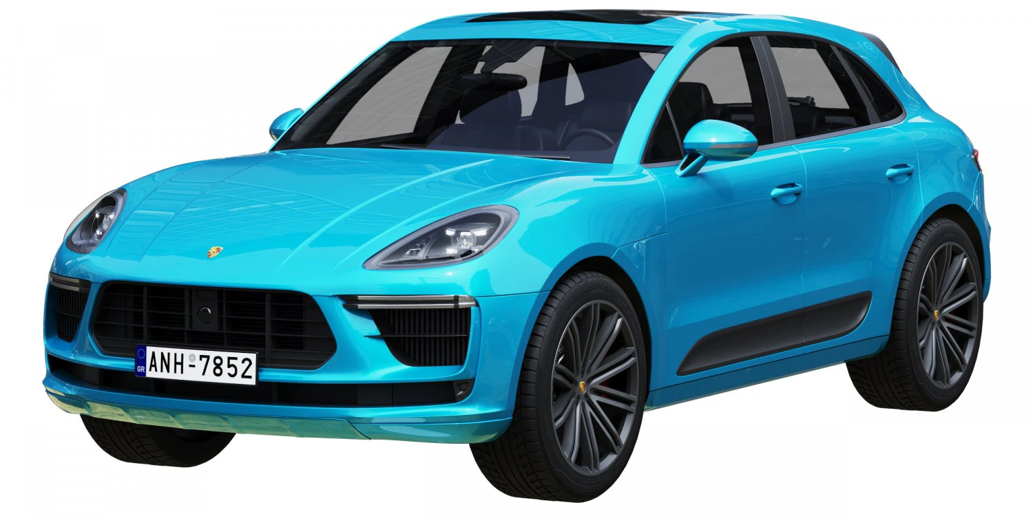 porsche macan turbo 2020 3D Model .c4d .max .obj .3ds .fbx .stl .blend 