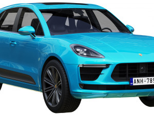 porsche macan turbo 2020 Modello 3D