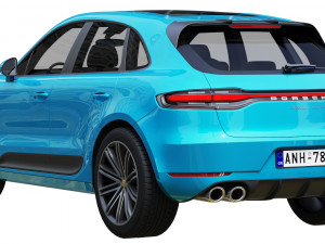 porsche macan turbo 2020 Modello 3D