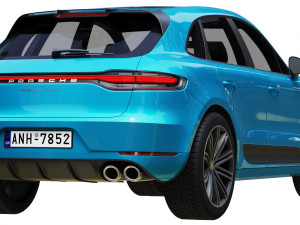 porsche macan turbo 2020 Modello 3D