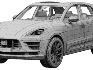 porsche macan turbo 2020 Modello 3D
