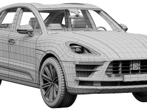 porsche macan turbo 2020 Modello 3D