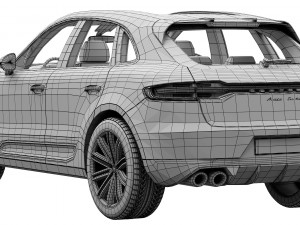 porsche macan turbo 2020 Modello 3D