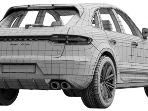 porsche macan turbo 2020 Modello 3D