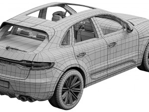 porsche macan turbo 2020 Modello 3D