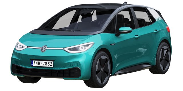 volkswagen id3 3D Model .c4d .max .obj .3ds .fbx .stl .blend 
