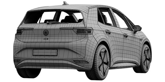 volkswagen id3 3D Model in Sedan 3DExport