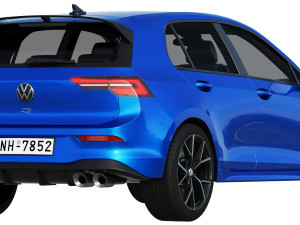volkswagen golf 8 r 2022 Model 3D