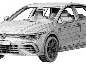 volkswagen golf 8 r 2022 Model 3D