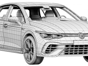 volkswagen golf 8 r 2022 Model 3D