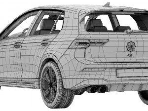 volkswagen golf 8 r 2022 Model 3D