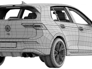 volkswagen golf 8 r 2022 Model 3D
