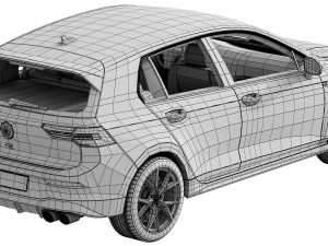 volkswagen golf 8 r 2022 Model 3D