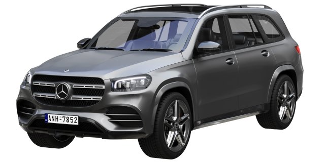 mercedes-benz gls Model 3D .c4d .max .obj .3ds .fbx .stl .blend 
