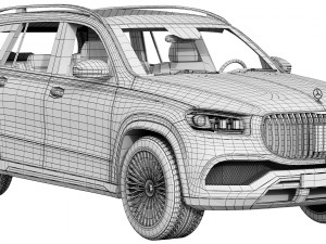 mercedes-benz maybach gls 3D मॉडल