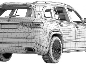 mercedes-benz maybach gls 3D मॉडल