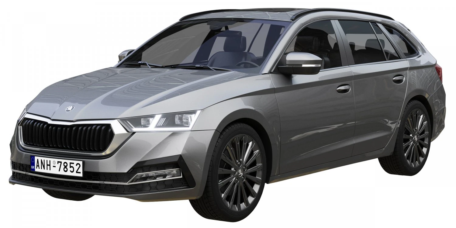 skoda octavia combi 2020 3D Model .c4d .max .obj .3ds .fbx .stl .blend