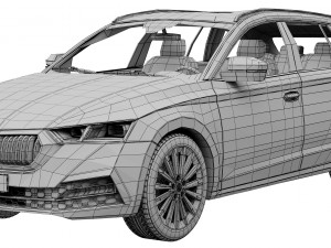 skoda octavia combi 2020 3D Model