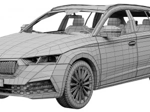 skoda octavia combi 2020 3D Model