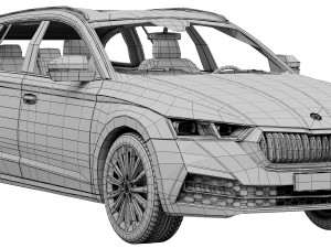 skoda octavia combi 2020 3D Model
