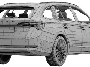 skoda octavia combi 2020 3D Model