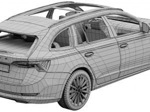skoda octavia combi 2020 3D Model