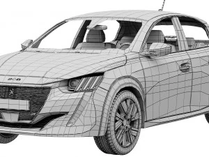 peugeot 208 2021 3D Model