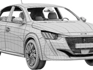 peugeot 208 2021 3D Model