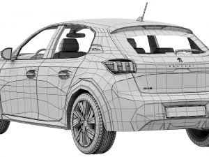 peugeot 208 2021 3D Model