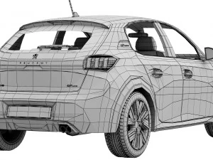 peugeot 208 2021 3D Model