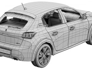 peugeot 208 2021 3D Model
