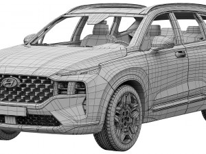 hyundai santa fe 2021 Modelo 3D