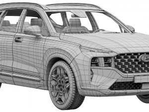 hyundai santa fe 2021 Modelo 3D