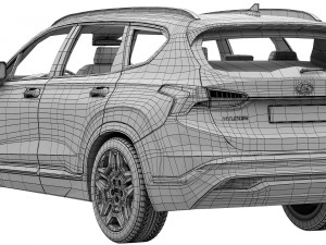 hyundai santa fe 2021 Modelo 3D