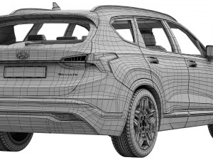 hyundai santa fe 2021 Modelo 3D