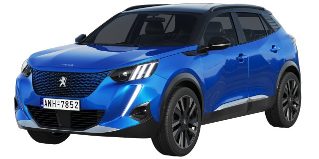 peugeot e-2008 3D Model .c4d .max .obj .3ds .fbx .stl .blend 