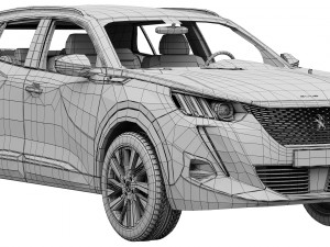 peugeot e-2008 3D Model