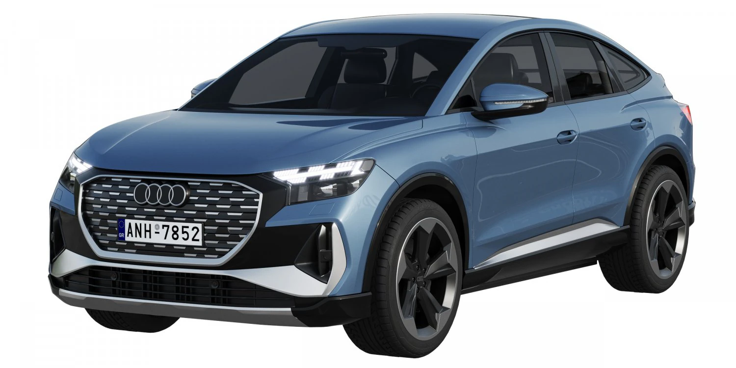 audi q4 sportback e-tron 2021 3D Model .c4d .max .obj .3ds .fbx .stl .blend 