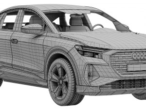 audi q4 sportback e-tron 2021 Modello 3D